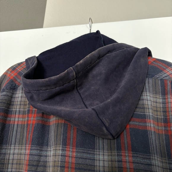 Oli & Hali Hooded Flannel Hooded Shacket Shirt dress size small - Picture 5 of 11
